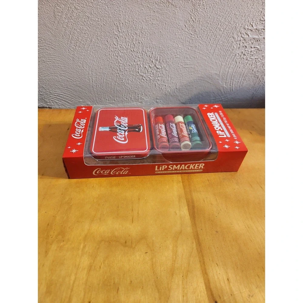 Coca Cola Lip Smacker & Collectible Tin Card Holder Cherry Vanilla‎ Sprite